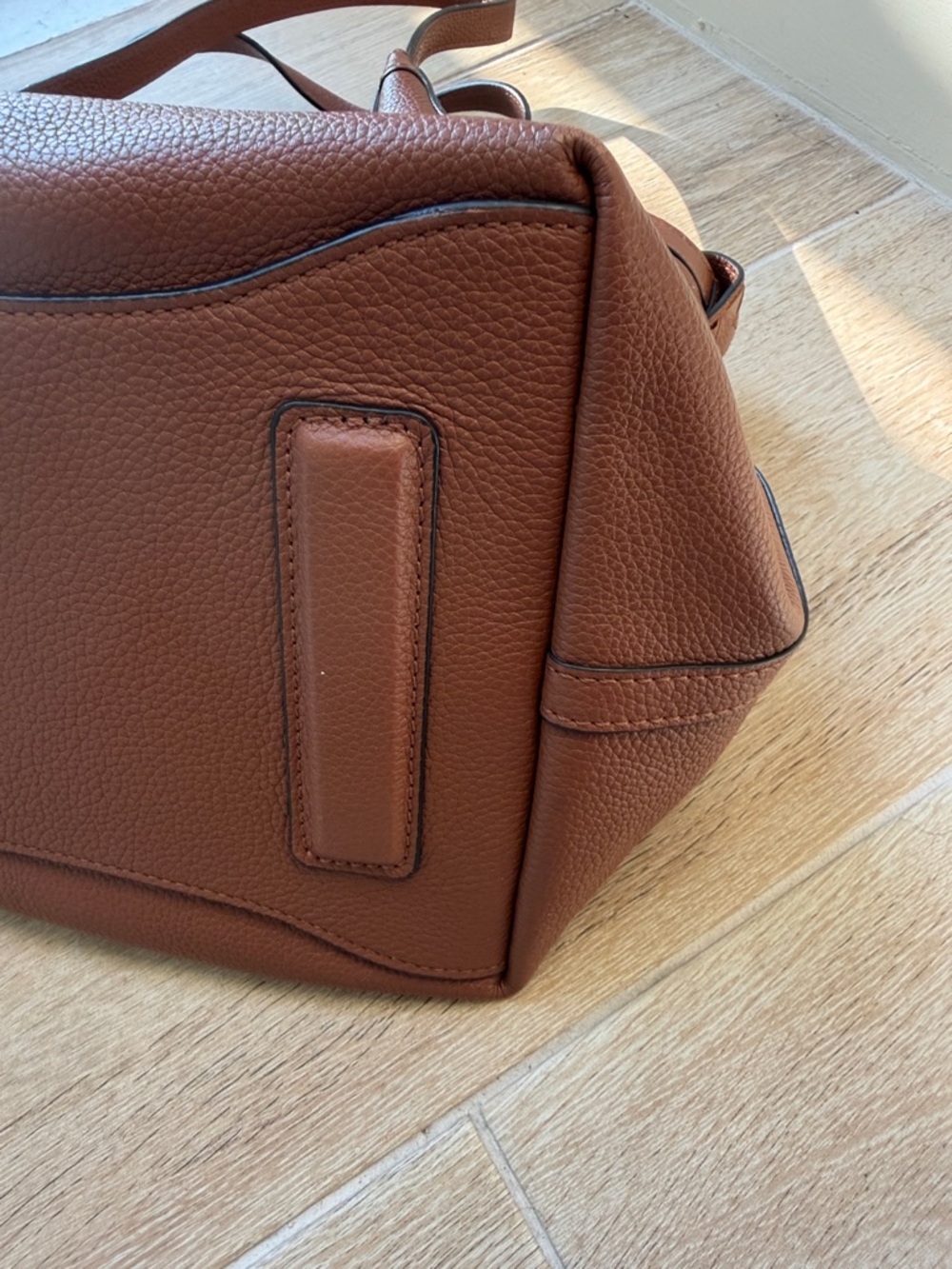 Cognac Leather Tote Bag by Serapian - Picture 5 of 12
